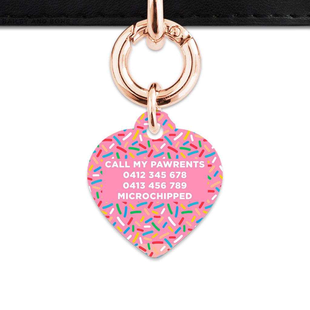 Pink Birthday Sprinkles Pet ID Tag