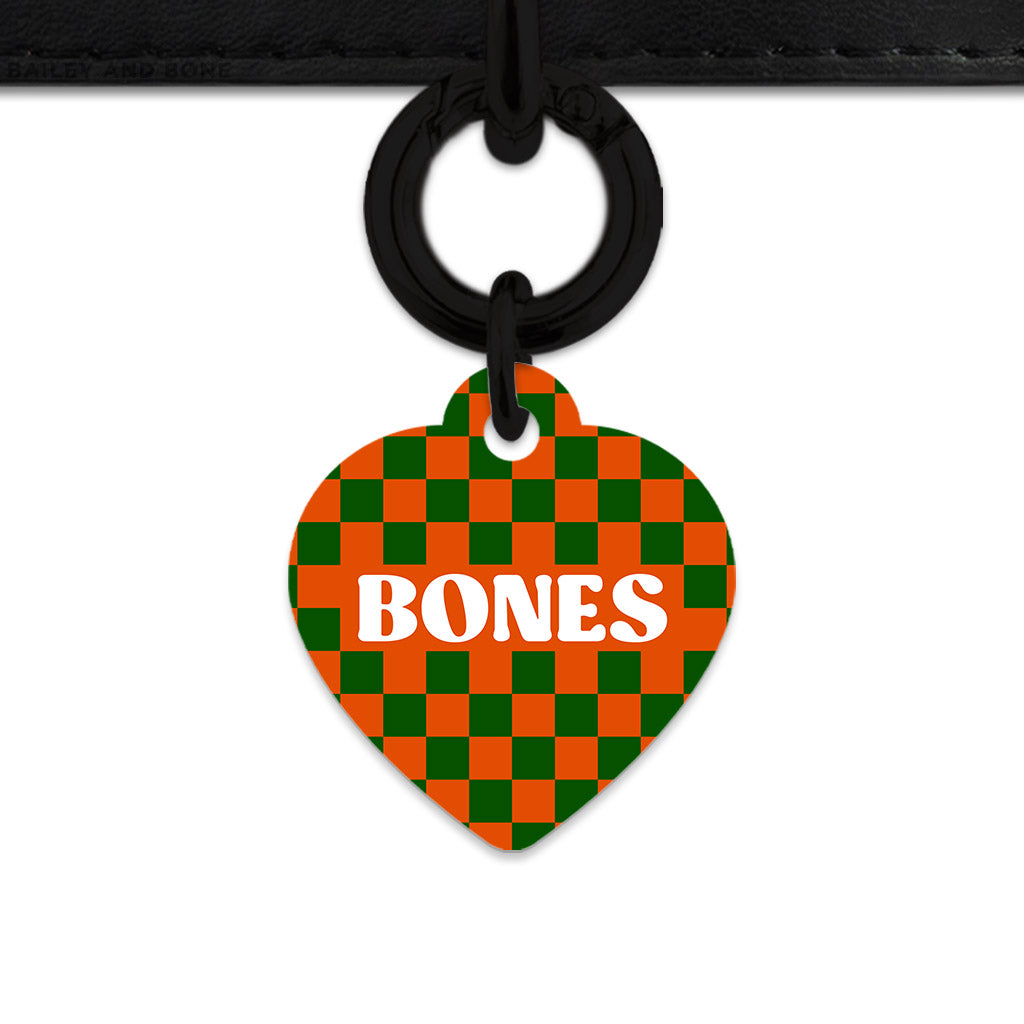 Halloween Checkers Pet ID Tag