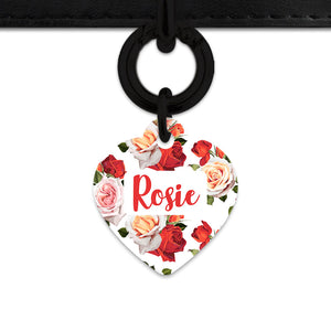 Red And White Roses Pet ID Tag