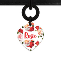 Red And White Roses Pet ID Tag