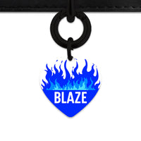 Blue Flames Pet ID Tag