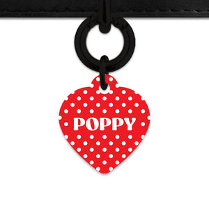 Red And White Polka Dots Pet ID Tag