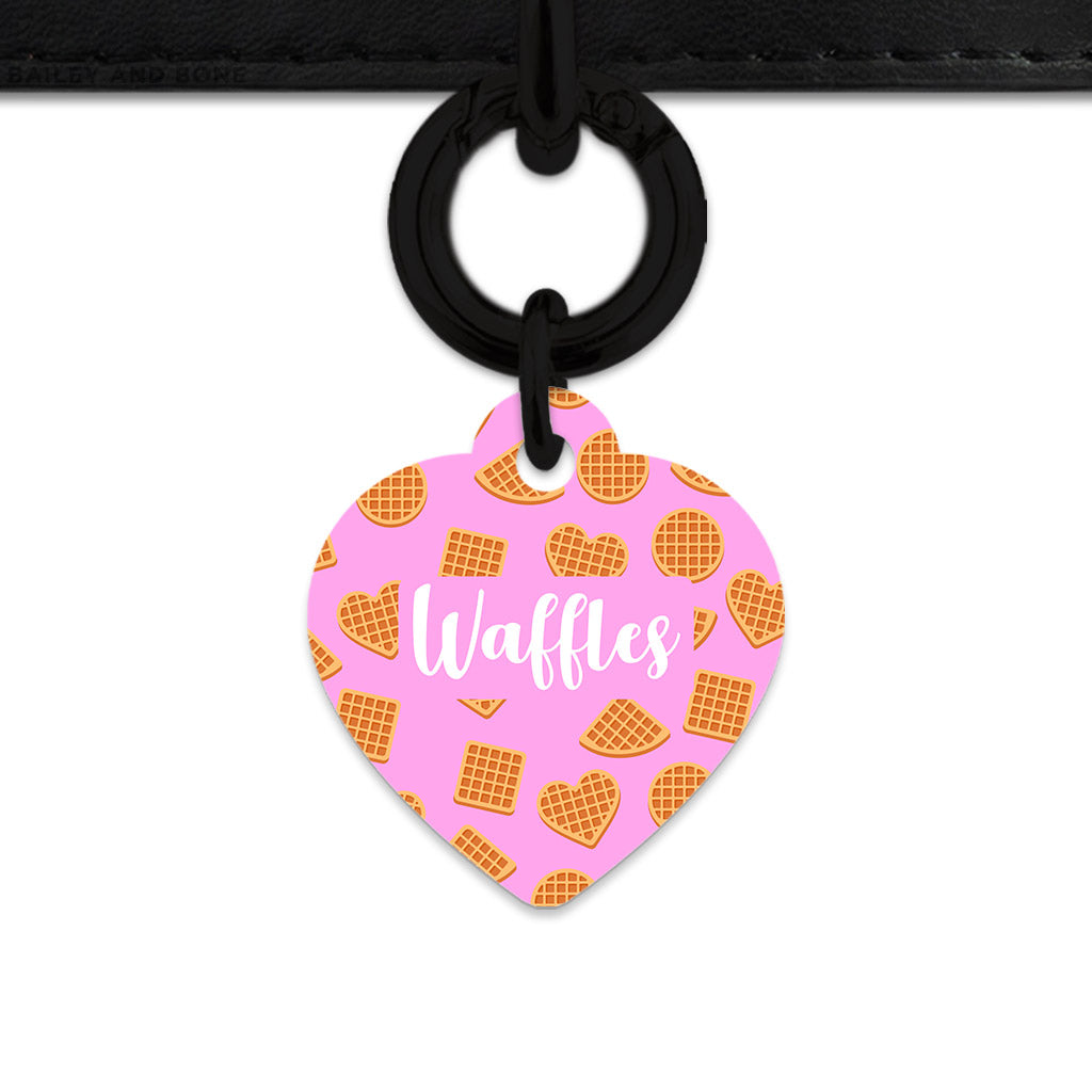 Pink Waffles Pattern Pet ID Tag