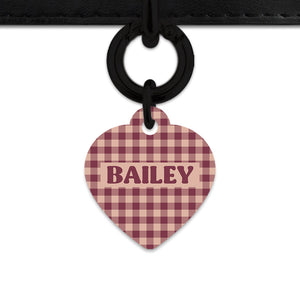 Winter Gingham Pet ID Tag