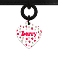Pink And Red Strawberries Pet ID Tag