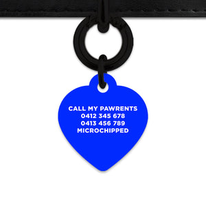 Blue Flames Pet ID Tag