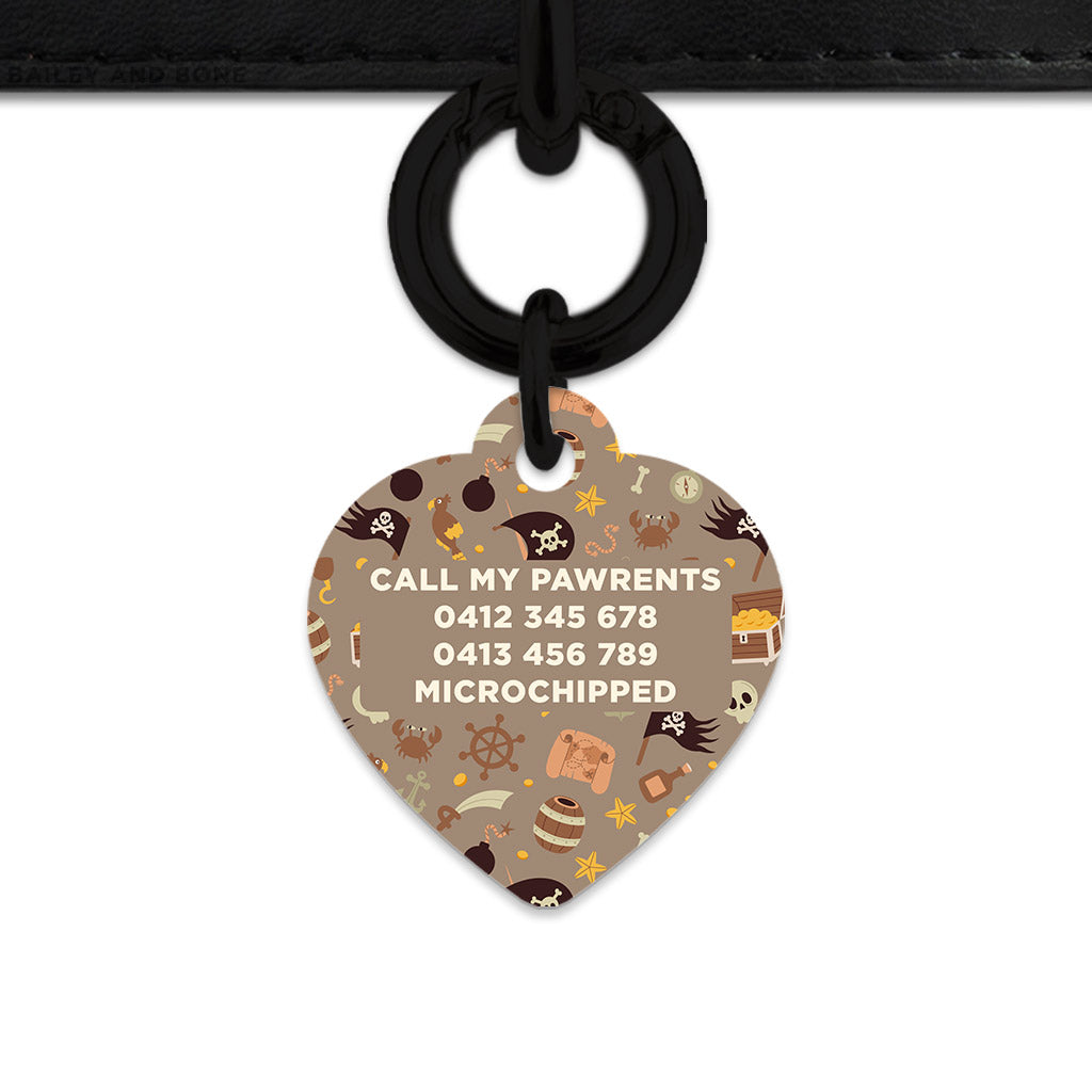 Pirates Pattern Pet ID Tag