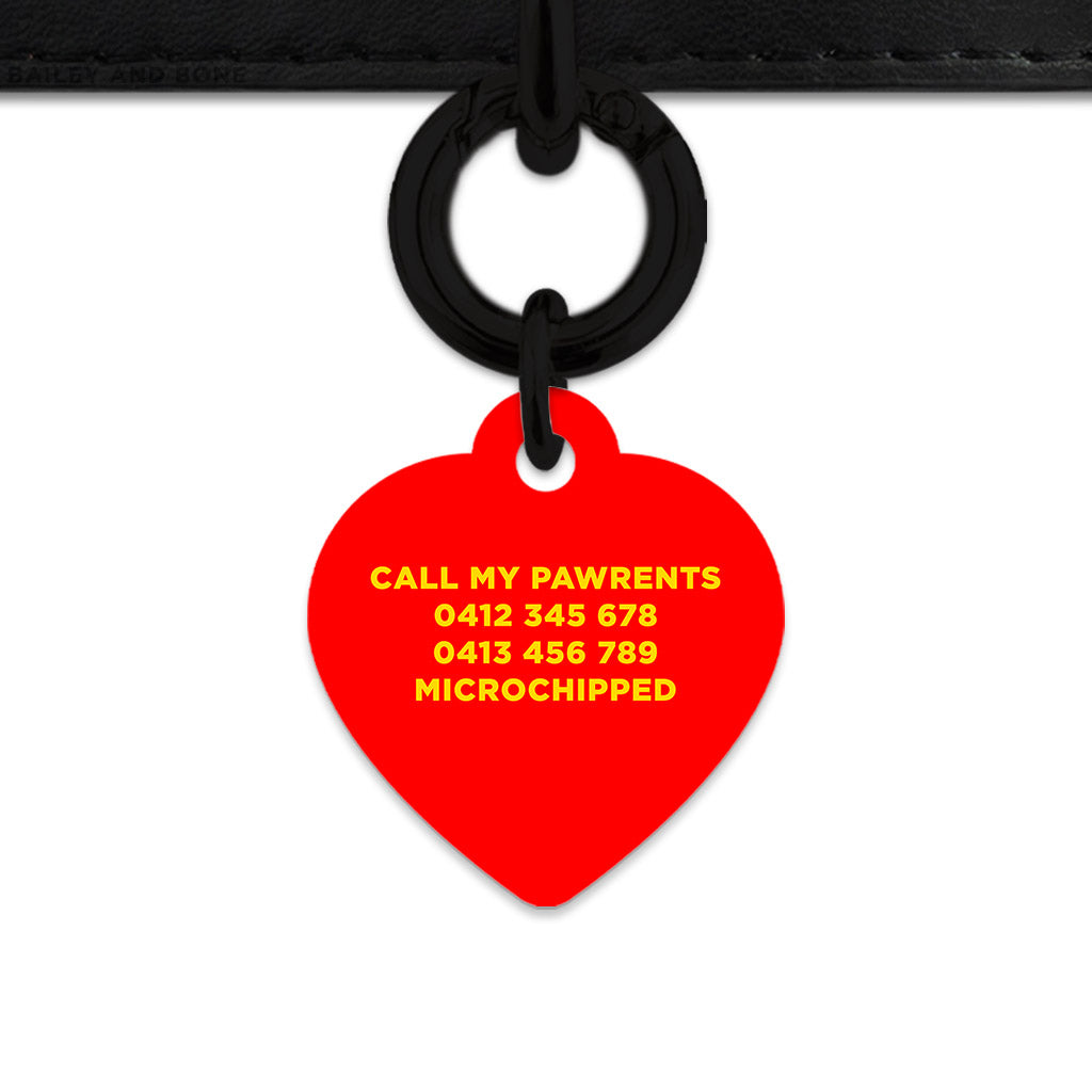 Burger Pattern Pet ID Tag