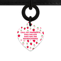 Pink And Red Strawberries Pet ID Tag