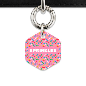 Pink Birthday Sprinkles Pet ID Tag