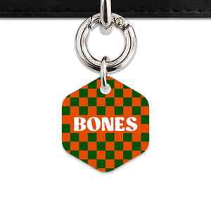Halloween Checkers Pet ID Tag