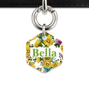 Vintage Sunflowers Pet ID Tag