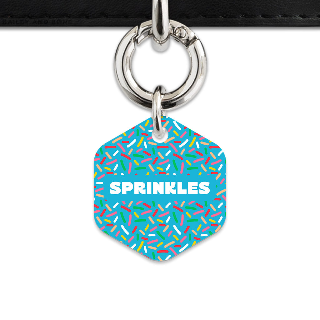 Blue Birthday Sprinkles Pet ID Tag