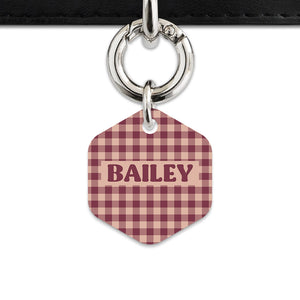 Winter Gingham Pet ID Tag