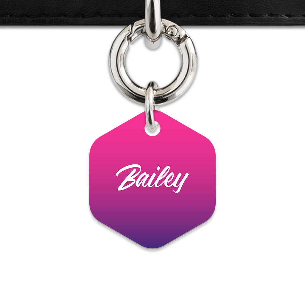 Purple Gradient Pet ID Tag
