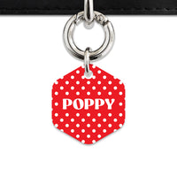 Red And White Polka Dots Pet ID Tag