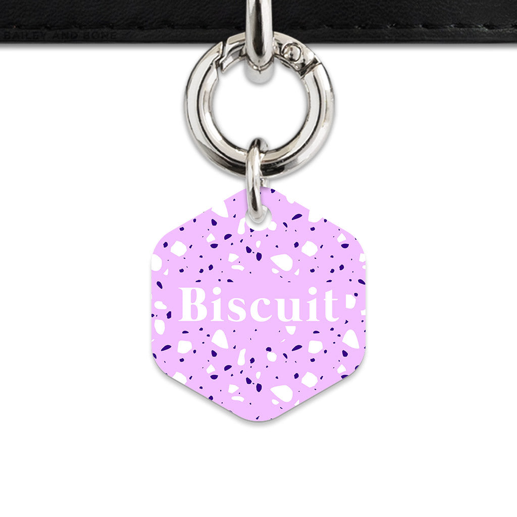 Lavender Terrazzo Pet ID Tag