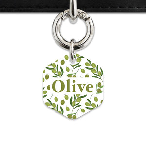 Olive Pattern Pet ID Tag