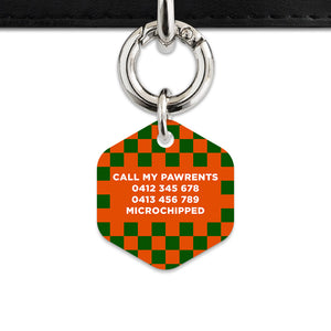 Halloween Checkers Pet ID Tag
