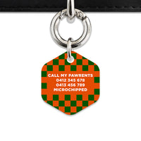 Halloween Checkers Pet ID Tag