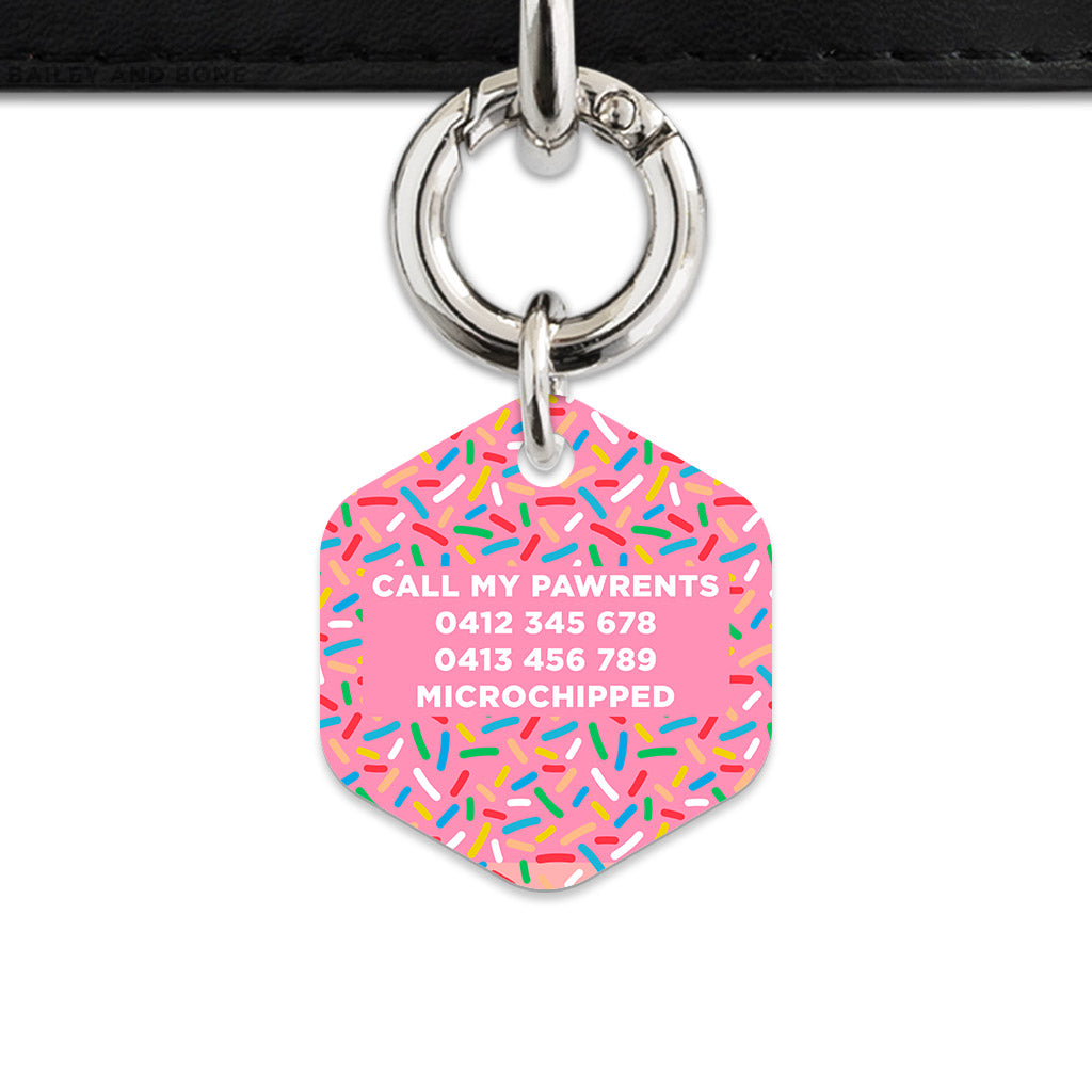 Pink Birthday Sprinkles Pet ID Tag