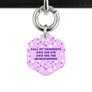 Lavender Terrazzo Pet ID Tag