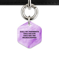 Light Purple Marble Pet ID Tag