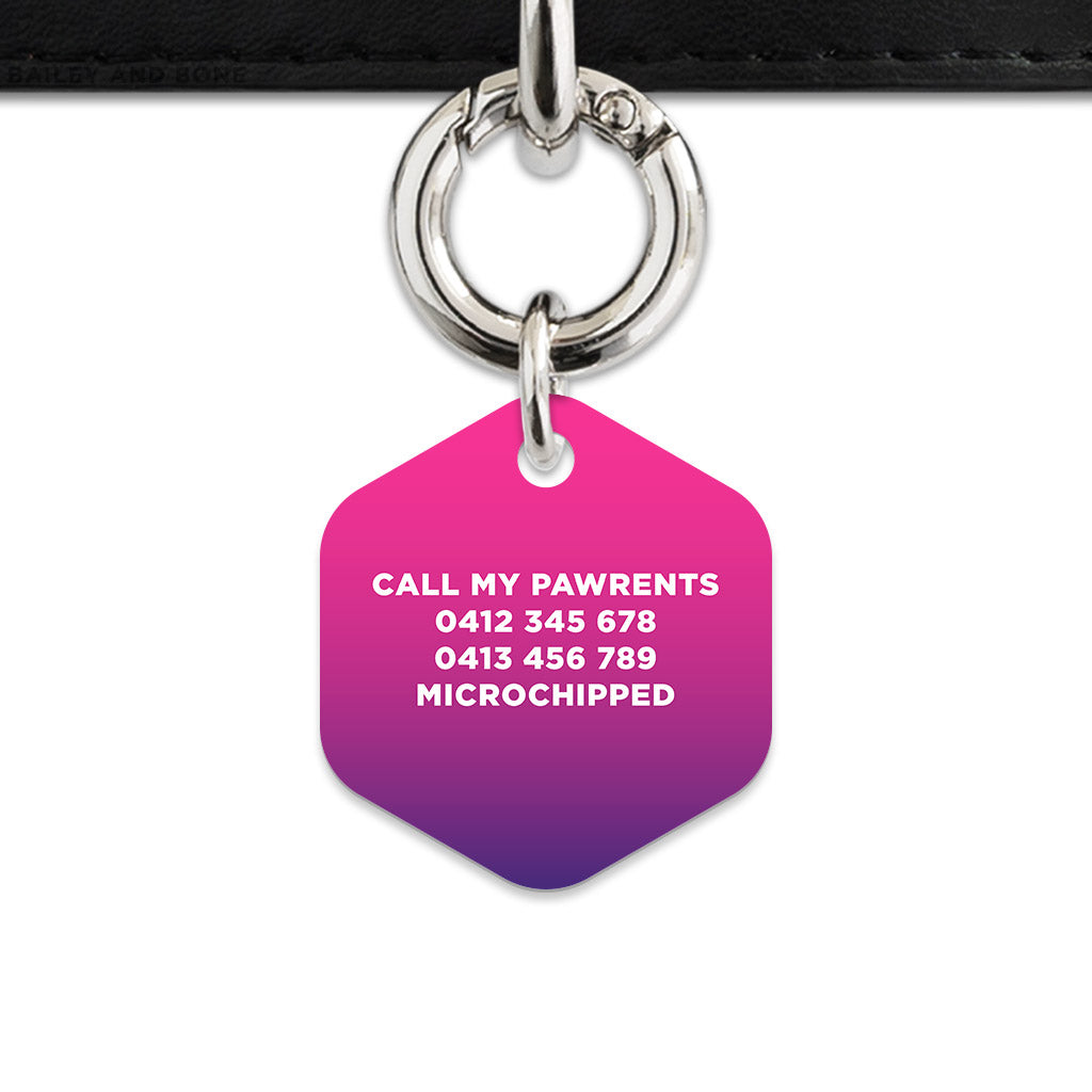 Purple Gradient Pet ID Tag