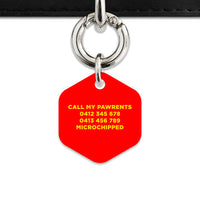 Burger Pattern Pet ID Tag