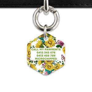 Vintage Sunflowers Pet ID Tag