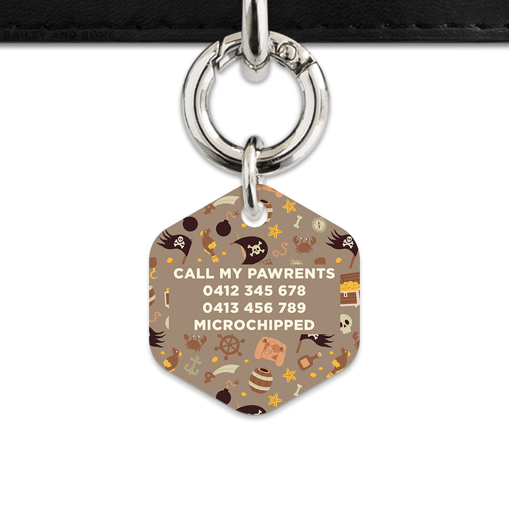 Pirates Pattern Pet ID Tag