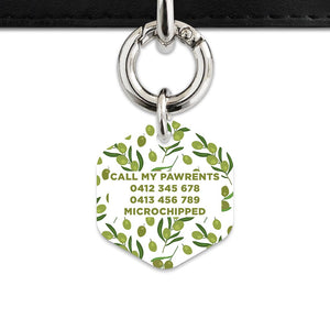 Olive Pattern Pet ID Tag