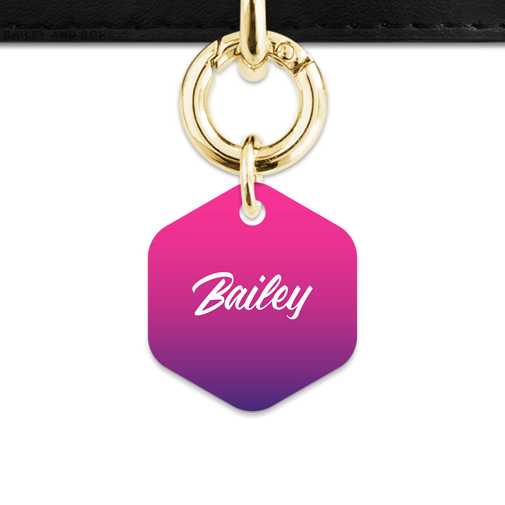 Purple Gradient Pet ID Tag