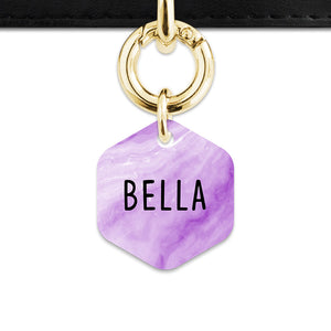 Light Purple Marble Pet ID Tag