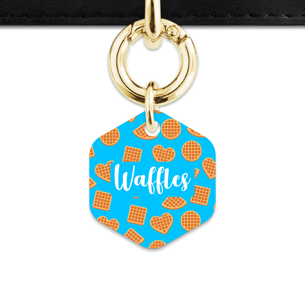 Blue Waffles Pattern Pet ID Tag