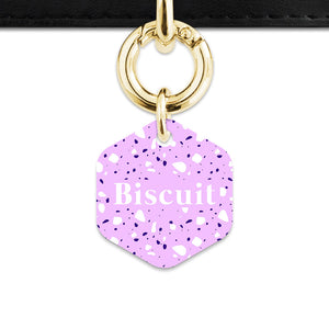 Lavender Terrazzo Pet ID Tag