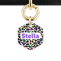 Pastel Leopard Print Pet ID Tag