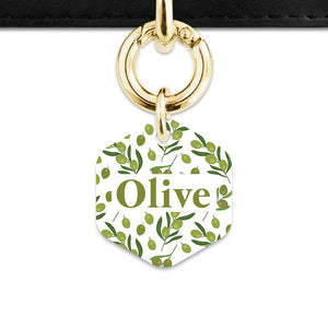 Olive Pattern Pet ID Tag