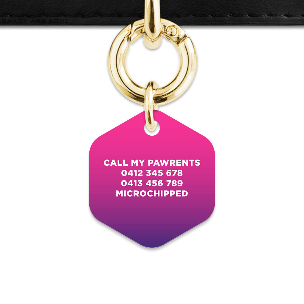 Purple Gradient Pet ID Tag
