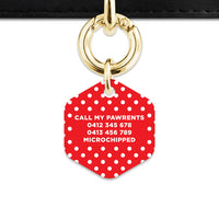 Red And White Polka Dots Pet ID Tag