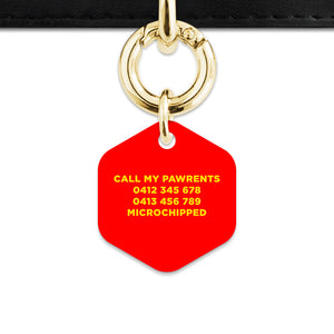 Burger Pattern Pet ID Tag