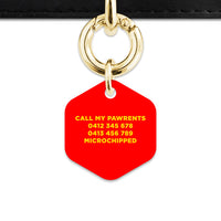 Burger Pattern Pet ID Tag