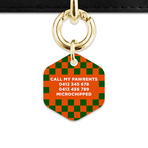 Halloween Checkers Pet ID Tag