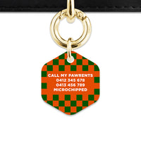 Halloween Checkers Pet ID Tag