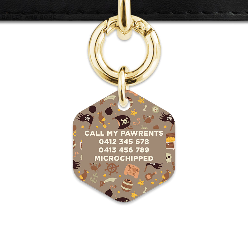 Pirates Pattern Pet ID Tag
