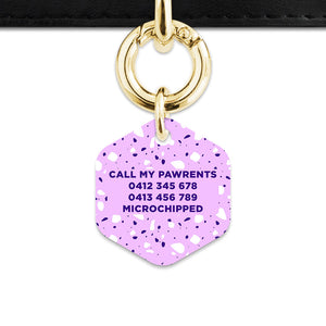 Lavender Terrazzo Pet ID Tag