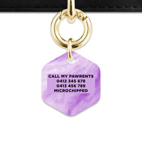 Light Purple Marble Pet ID Tag