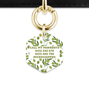 Olive Pattern Pet ID Tag