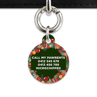 Christmas Wreath Pet ID Tag