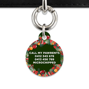 Christmas Wreath Pet ID Tag